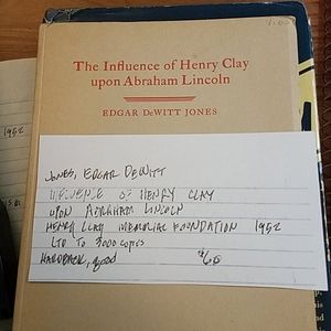 1952 booklet "The Influence of Henry Clay upon Abr